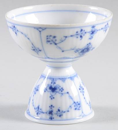 Blue Fluted Plain (No Trim) Single Egg Cup