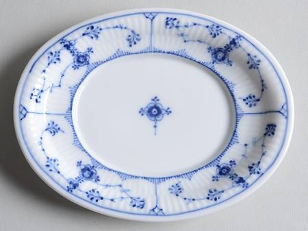 Blue Fluted Plain (No Trim) Soap Dish