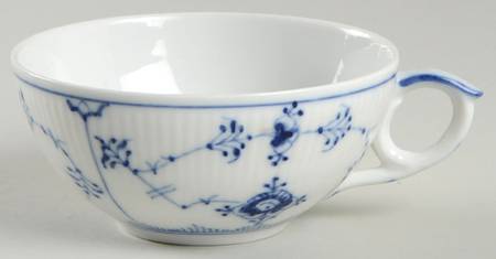 Blue Fluted Plain (No Trim) Flat Cup