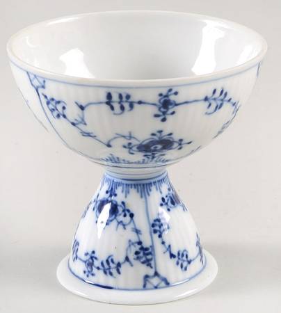 Blue Fluted Plain (No Trim) China Sherbet