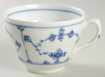 Blue Fluted Plain (No Trim) Flat Cup