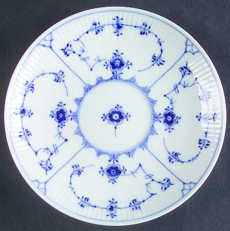 Blue Fluted Plain (No Trim) Saucer for Cream Soup Bowl