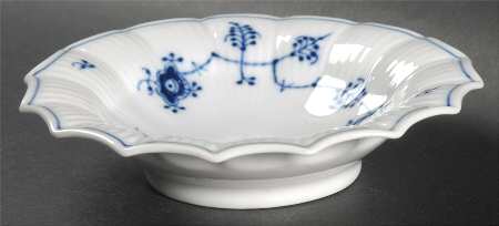 Blue Fluted Plain (No Trim) Pickle Dish