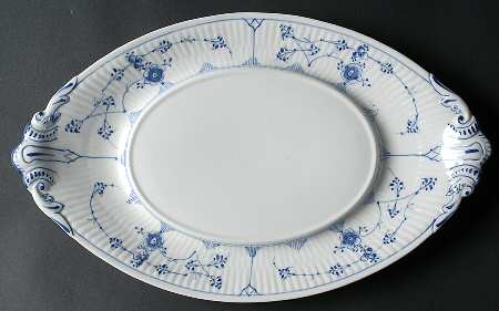 Blue Fluted Plain (No Trim) Underplate for Oval Tureen