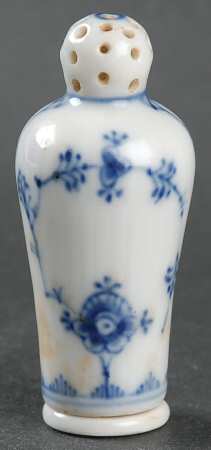 Blue Fluted Plain (No Trim) Individual Pepper Shaker w/Ceramic Stopper