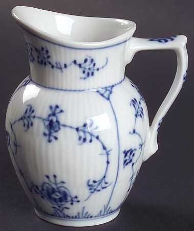 Blue Fluted Plain (No Trim) Creamer