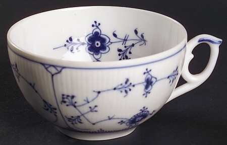 Blue Fluted Plain (No Trim) Breakfast Cup