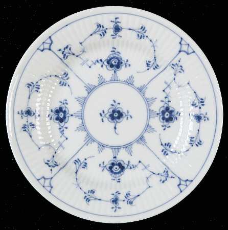 Blue Fluted Plain (No Trim) Bread & Butter Plate