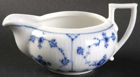 Blue Fluted Plain (No Trim) Creamer
