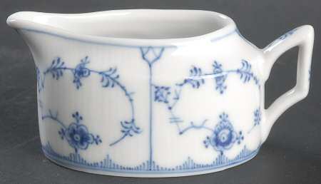 Blue Fluted Plain (No Trim) Creamer