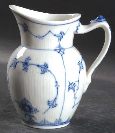 Blue Fluted Plain (No Trim) Creamer