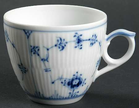 Blue Fluted Plain (No Trim) Flat Cup