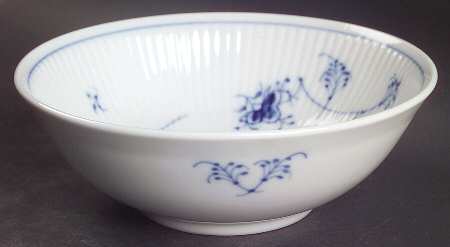Blue Fluted Plain (No Trim) Soup/Cereal Bowl