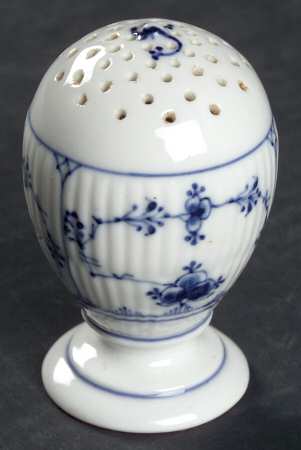 Blue Fluted Plain (No Trim) Salt Shaker