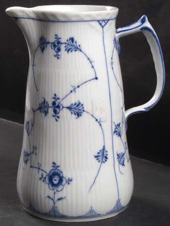 Blue Fluted Plain (No Trim) 40 Oz Pitcher No Lid