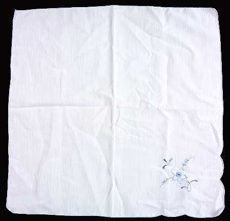Blue Fluted Plain (No Trim) Cloth Napkin