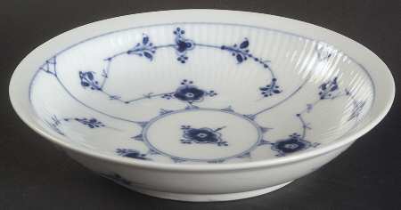 Blue Fluted Plain (No Trim) Rim Fruit/Dessert (Sauce) Bowl