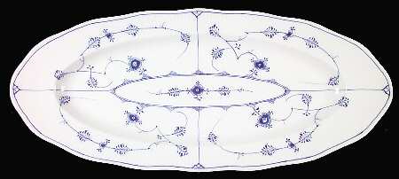 Blue Fluted Plain (No Trim) 24" Fish Platter