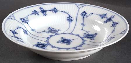 Blue Fluted Plain (No Trim) Rim Fruit/Dessert (Sauce) Bowl
