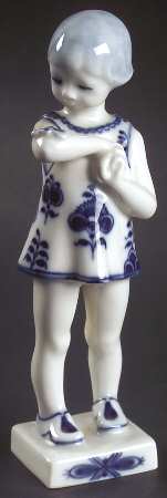 Blue Fluted Plain (No Trim) Figurine