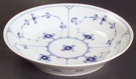 Blue Fluted Plain (No Trim) Coupe Soup Bowl