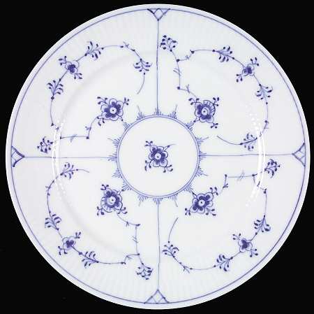 Blue Fluted Plain (No Trim) Salad Plate