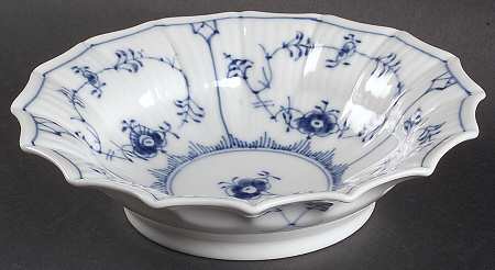 Blue Fluted Plain (No Trim) Pickle Dish