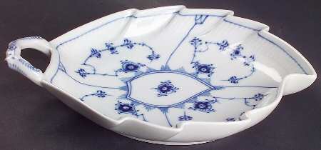 Blue Fluted Plain (No Trim) Pickle Dish