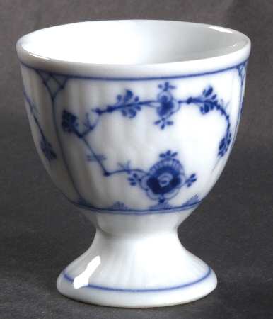 Blue Fluted Plain (No Trim) Single Egg Cup