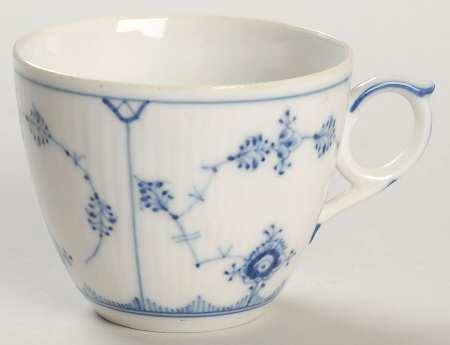 Blue Fluted Plain (No Trim) Flat Cup