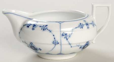 Blue Fluted Plain (No Trim) Creamer