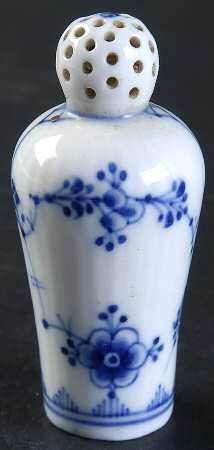 Blue Fluted Plain (No Trim) Individual Salt Shaker
