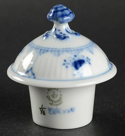 Blue Fluted Plain (No Trim) Lid for Mini Coffee Pot