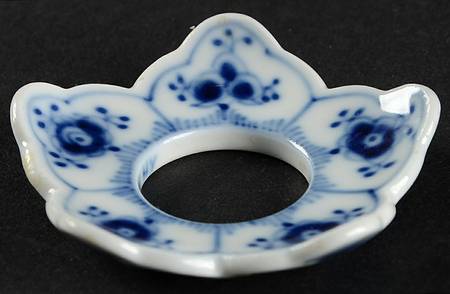 Blue Fluted Plain (No Trim) Bobeche/Candle Ring