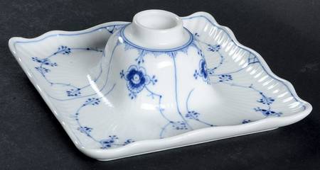 Blue Fluted Plain (No Trim) 2" Candlestick