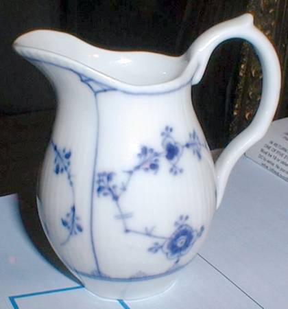 Blue Fluted Plain (No Trim) Creamer