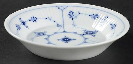 Blue Fluted Plain (No Trim) Fruit/Dessert (Sauce) Bowl