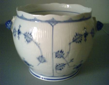 Blue Fluted Plain (No Trim) 7" Vase