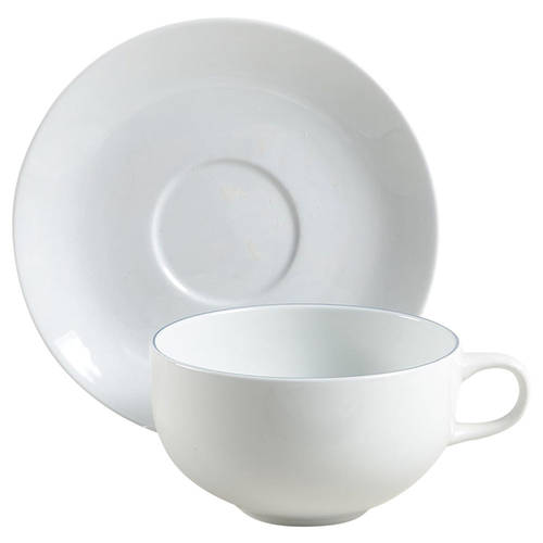 Blue Line Flat Cup & Saucer Set
