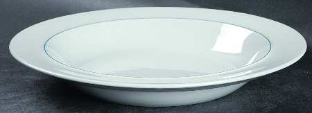Blue Line Large Rim Soup Bowl