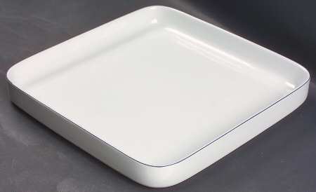 Blue Line 9" Square Cake Plate