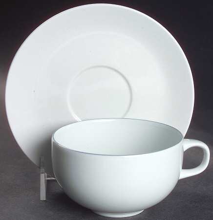 Blue Line Flat Cup & Saucer Set