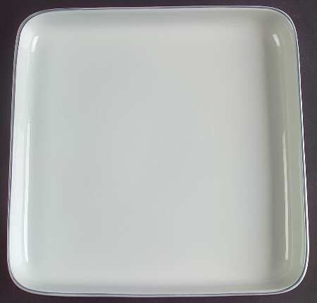Blue Line 9" Square Cake Plate