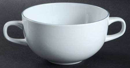 Blue Line Cream Soup Bowl