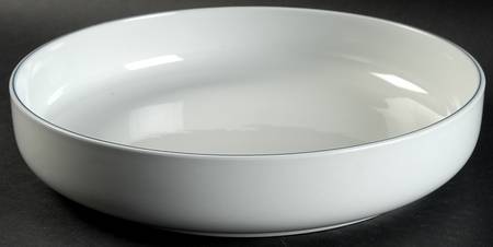 Blue Line Deep Round Cake Plate
