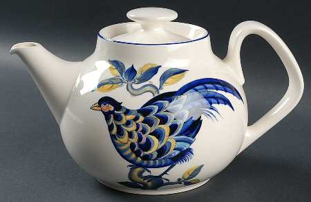 Blue Pheasant Teapot & Lid