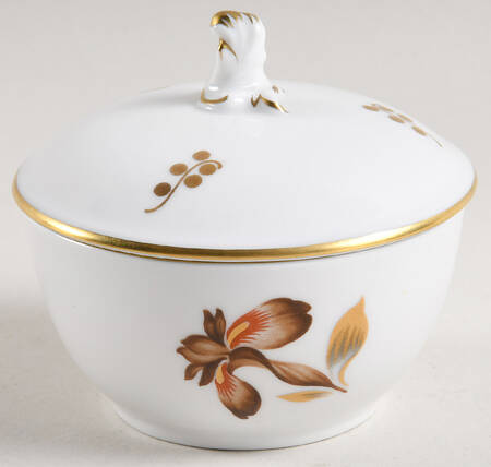 Brown Iris Mini Sugar Bowl & Lid