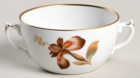 Brown Iris Sugar Bowl No Lid