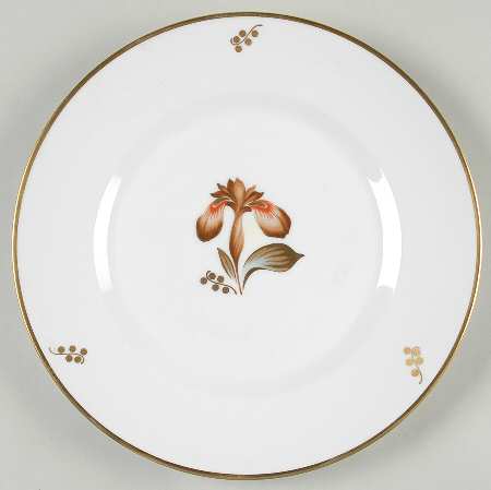Brown Iris Luncheon Plate