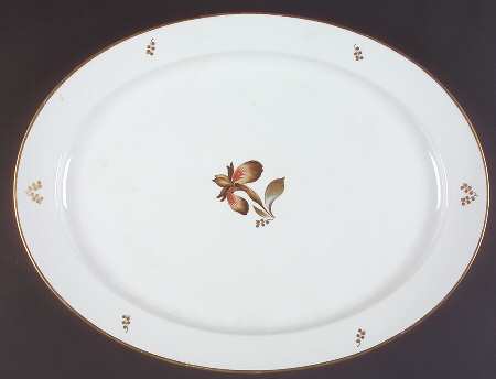 Brown Iris 19" Oval Serving Platter